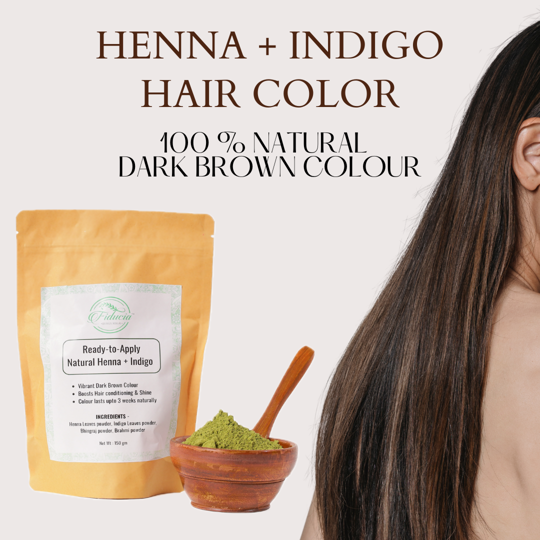 Ready to Apply Henna + Indigo Natural Hair Colour Powder